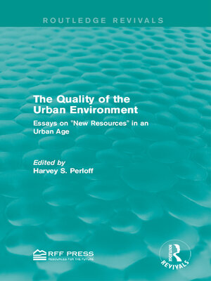 cover image of The Quality of the Urban Environment